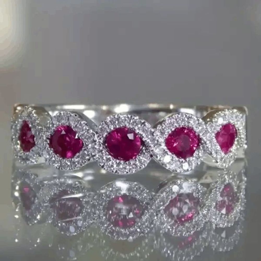 INFINITY RUBY DIAMOND RING - SIZE 7